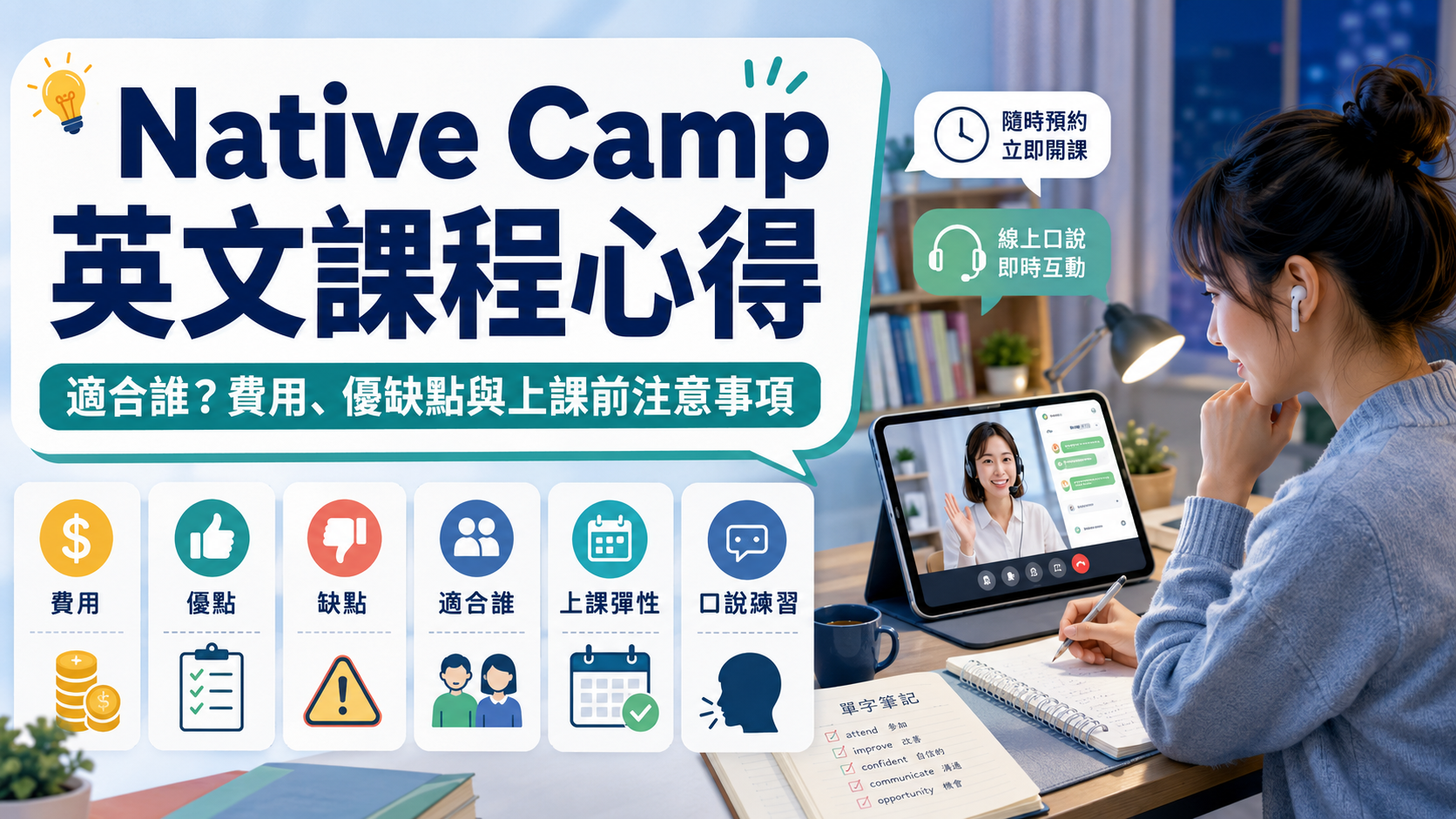 native camp 英文課程心得：適合誰？費用、優缺點與上課前注意事項